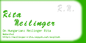 rita meilinger business card